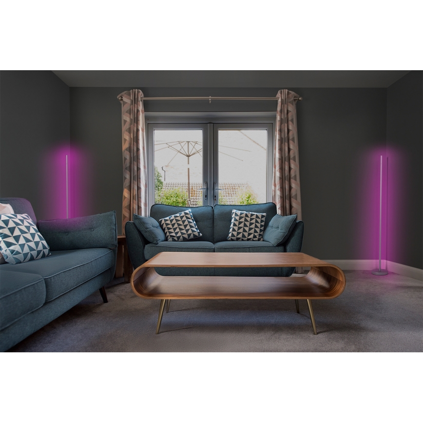 Osram - LED RGBW dimbar golvlampa SMART+ MAGIC LED/11,5 W/230 V 2700–6500 K silverfärgad Wi‑Fi + fjärrkontroll