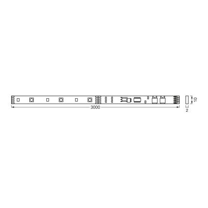 Osram - LED RGBW dimbar LED-remsa FLEX 3m LED/10W/230V + fjärrkontroll