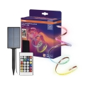 Osram - LED RGBW dimbar solcells-LED-remsa FLEX MAGIC 5m LED/1,6W/3,7V 2000 mAh IP44 + fjärrkontroll