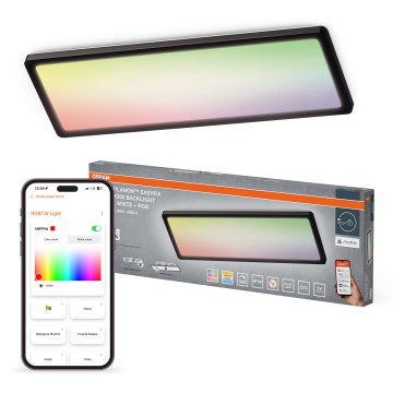 Osram - LED RGBW dimbar takarmatur SMART+ PLANON LED/30W/230V 2800-6500K 58x20 cm Wi-Fi IP54 svart
