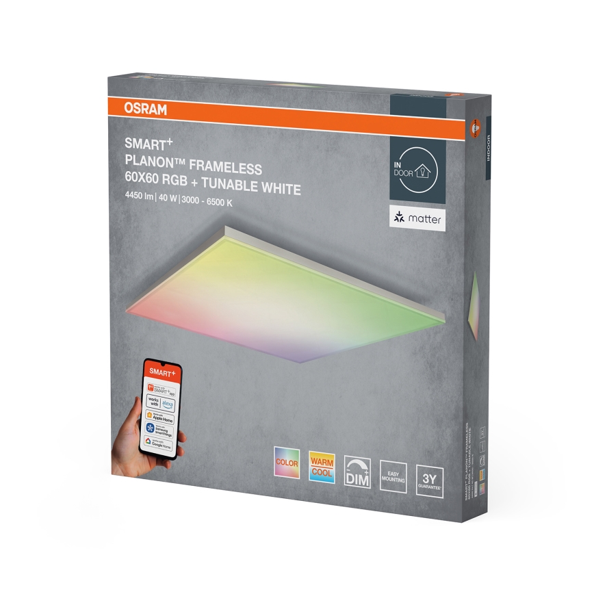 Osram - LED RGBW dimmbar takpanel SMART+ PLANON LED/40W/230V 60x60 cm 3000-6500K Wi-Fi