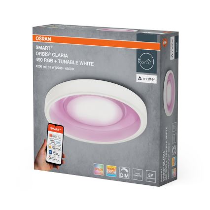 Osram - LED RGBW Dimbar taklampa SMART+ CLARIA LED/32W/230V Ø 49 cm 2700-6500K Wi-Fi