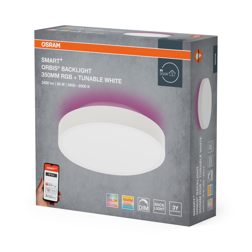 Osram - SMART+ ORBIS LED RGBW dimbar takarmatur 28W/230V Ø 35 cm 2700–6500K Wi‑Fi
