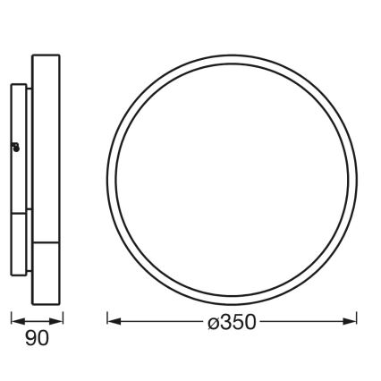 Osram - SMART+ ORBIS LED RGBW dimbar takarmatur 28W/230V Ø 35 cm 2700–6500K Wi‑Fi