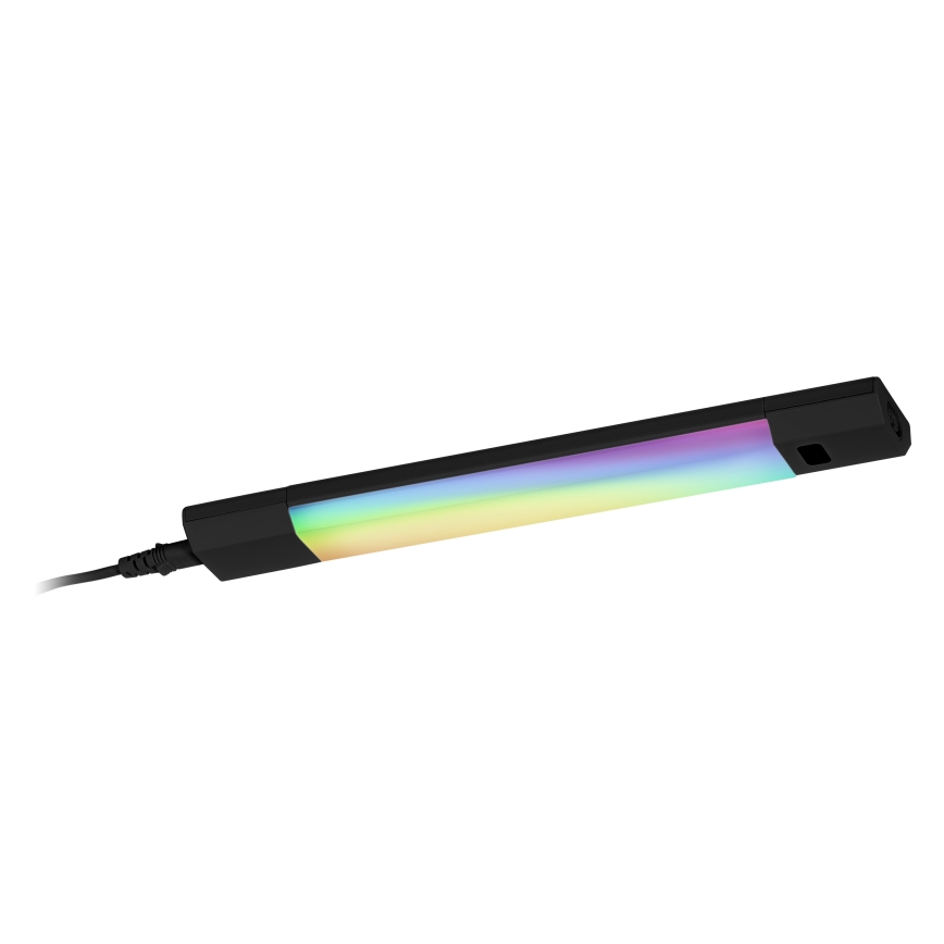 Osram - LED RGBW, dimbar underbyggnadsarmatur med rörelsesensor, LINEAR EDGE LED/4W/230V 30 cm, svart + fjärrkontroll