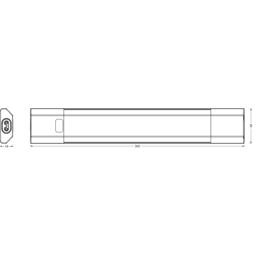 Osram - LED RGBW, dimbar underbyggnadsarmatur med rörelsesensor, LINEAR EDGE LED/4W/230V 30 cm, svart + fjärrkontroll