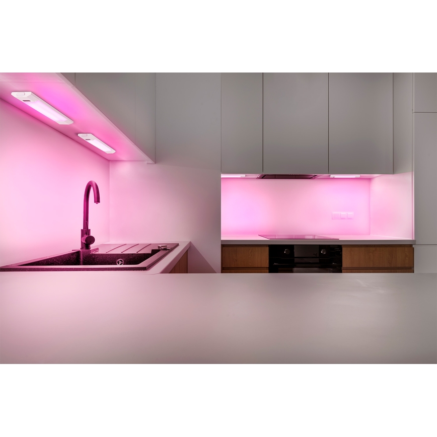 Osram - LED RGBW dimmbar underskåpsarmatur med rörelsesensor LINEAR EDGE LED/4W/230V 30 cm vit + fjärrkontroll