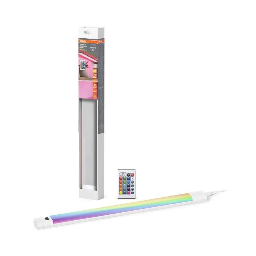 Osram - LED RGBW underskåpsbelysning med dimmer och rörelsesensor LINEAR EDGE LED/8W/230V 50 cm vit + fjärrkontroll