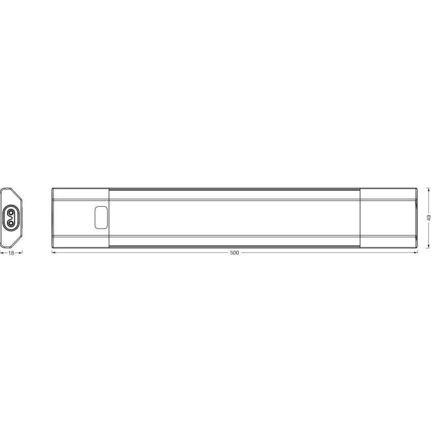 Osram - LED RGBW underskåpsbelysning med dimmer och rörelsesensor LINEAR EDGE LED/8W/230V 50 cm vit + fjärrkontroll