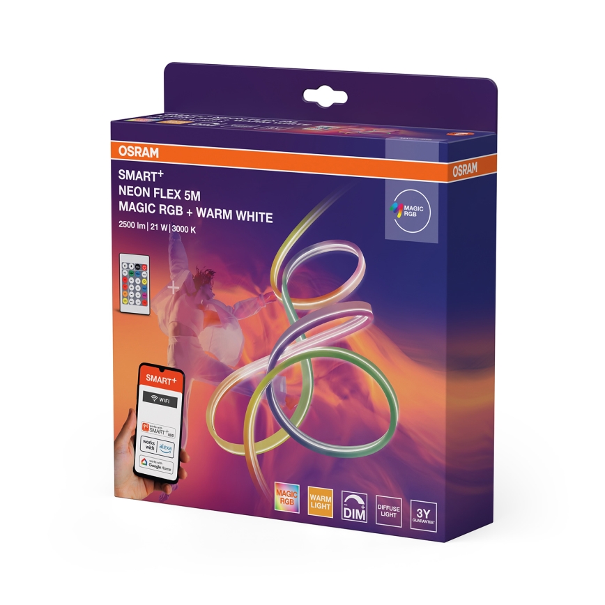 Osram - LED RGBW dimbar utomhus-LED-remsa SMART+ MAGIC 5 m LED/21 W/230 V IP44 Wi‑Fi + fjärrkontroll