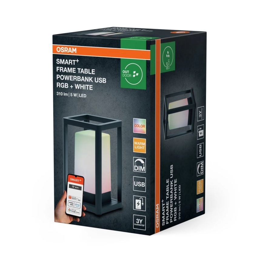 Osram - LED RGBW dimbar bordslampa SMART+ LED/5W/5V 3000K IP44 Wi-Fi