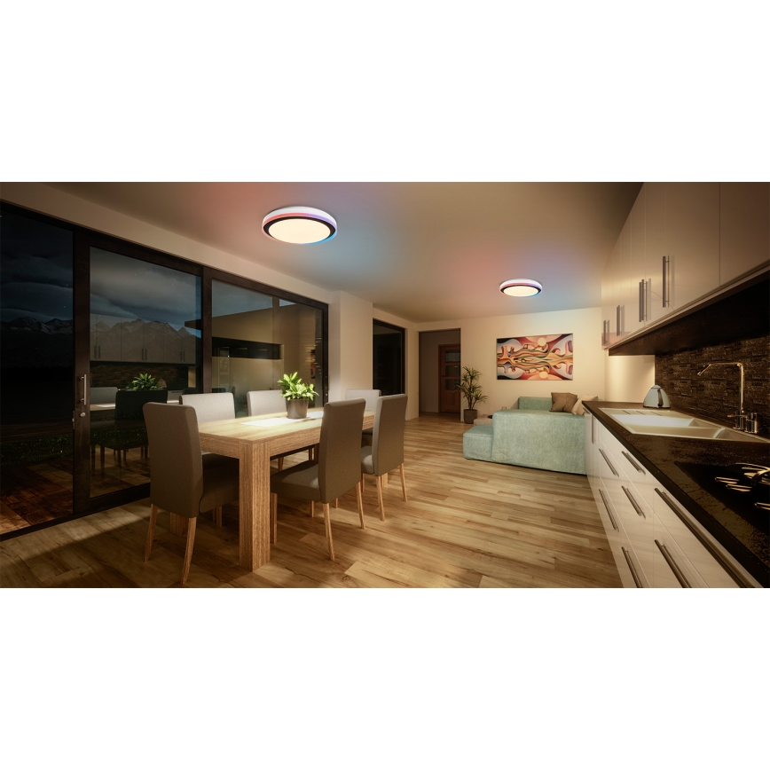 Osram - LED RGBW dimmbar taklampa SMART+ MAGIC LED/38W/230V Ø 49 cm svart 2700–6500 K Wi-Fi