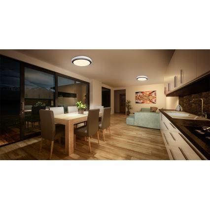 Osram - LED RGBW dimmbar taklampa SMART+ MAGIC LED/38W/230V Ø 49 cm svart 2700–6500 K Wi-Fi