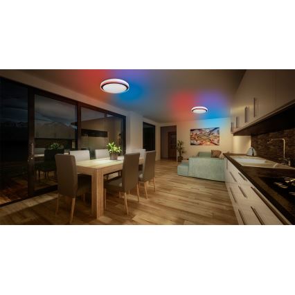 Osram - LED RGBW dimmbar taklampa SMART+ MAGIC LED/38W/230V Ø 49 cm svart 2700–6500 K Wi-Fi