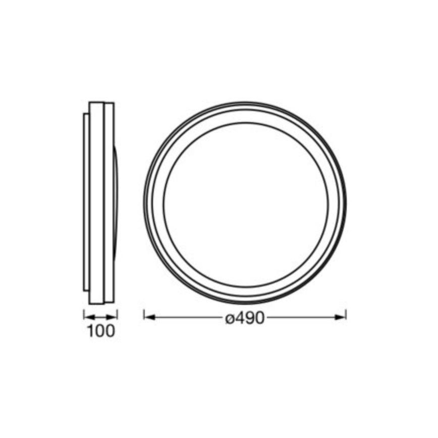 Osram - LED RGBW dimmbar taklampa SMART+ MAGIC LED/38W/230V Ø 49 cm svart 2700–6500 K Wi-Fi