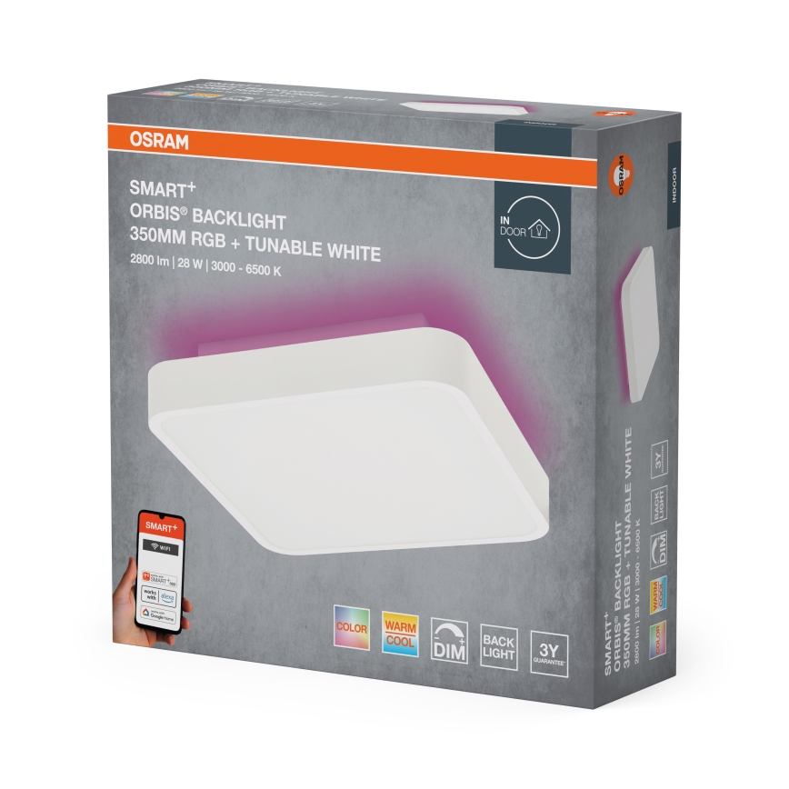 Osram - LED RGBW dimbar taklampa SMART+ ORBIS LED/28W/230V 35x35 cm 2700-6500K Wi-Fi