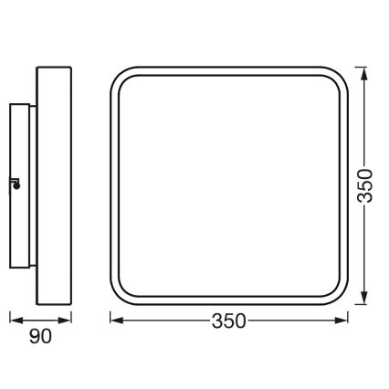 Osram - LED RGBW dimbar taklampa SMART+ ORBIS LED/28W/230V 35x35 cm 2700-6500K Wi-Fi