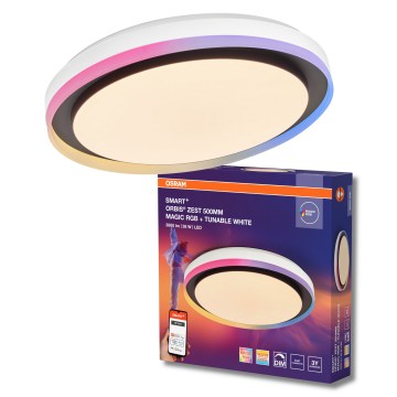 Osram - LED RGBW dimmbar taklampa SMART+ MAGIC LED/38W/230V Ø 49 cm svart 2700–6500 K Wi-Fi