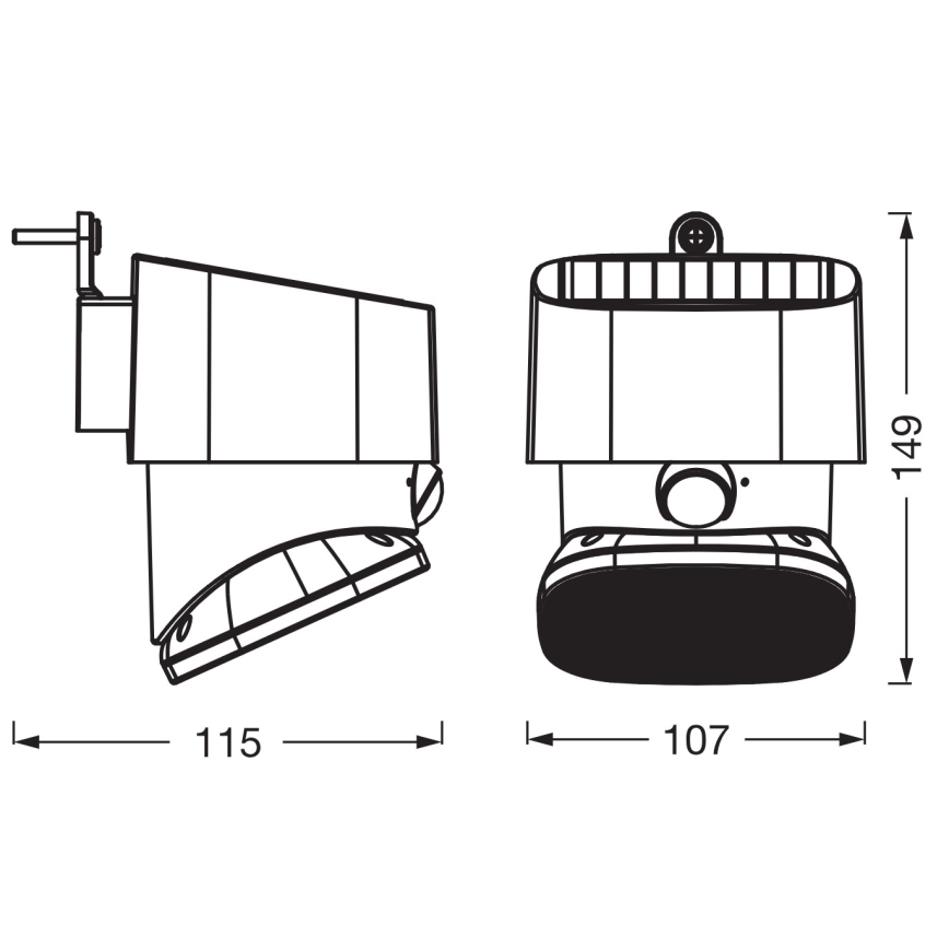 Osram - LED solcellsvägglampa med sensor ENDURA STYLE LED/10,3W/4,2V 2000 mAh IP54 antracit