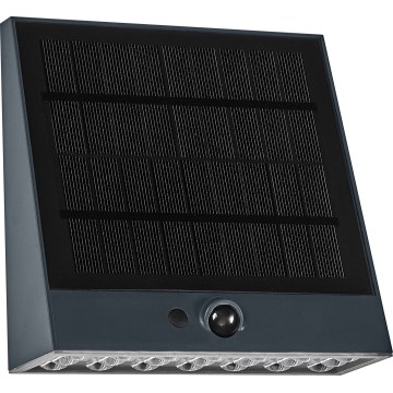 Osram - LED-solcells-vägglampa med sensor ENDURA STYLE LED/10,2W/4,2V 2000 mAh IP54 antracit