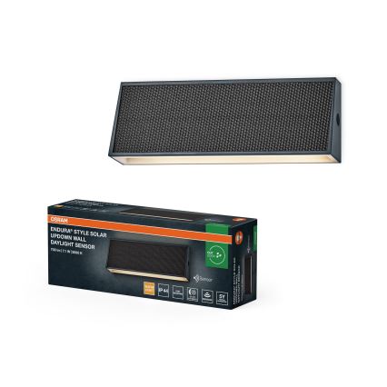 Osram - Dimmbar LED-solcellsvägglampa ENDURA STYLE LED/7,1W/4,2V 2000 mAh IP44 antracit