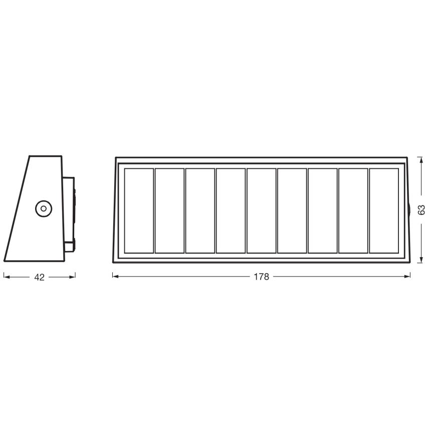 Osram - Dimmbar LED-solcellsvägglampa ENDURA STYLE LED/7,1W/4,2V 2000 mAh IP44 antracit