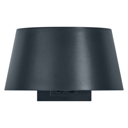 Osram - LED-solcellsdriven vägglampa med sensor ENDURA STYLE LED/10,1W/4,2V 2000 mAh IP54 antracit