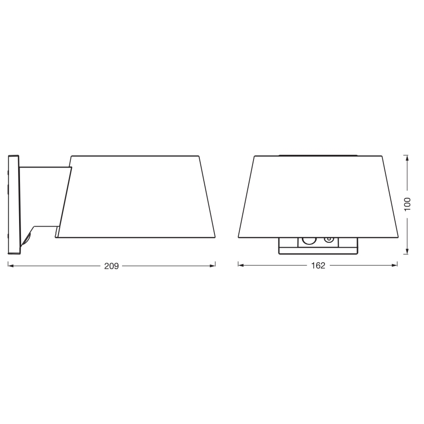 Osram - LED-solcellsdriven vägglampa med sensor ENDURA STYLE LED/10,1W/4,2V 2000 mAh IP54 antracit
