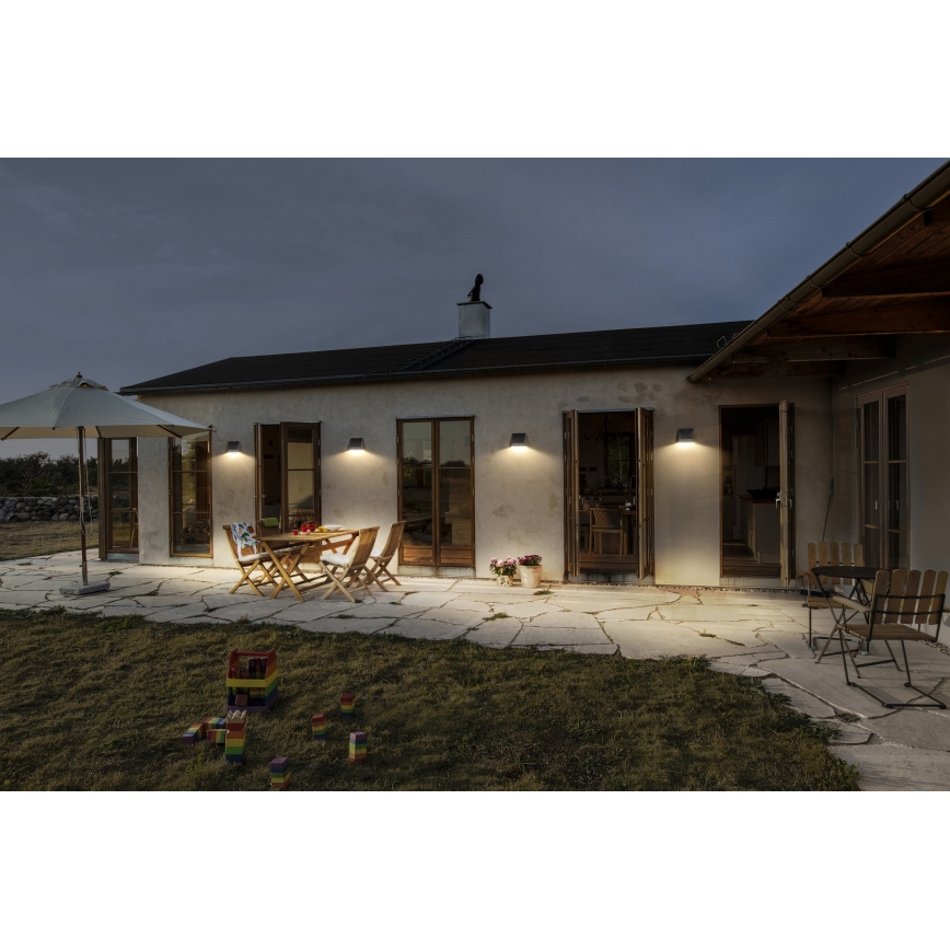 Osram - LED-solcells-vägglampa med sensor ENDURA STYLE LED/10,2W/4,2V 2000 mAh IP54 antracit