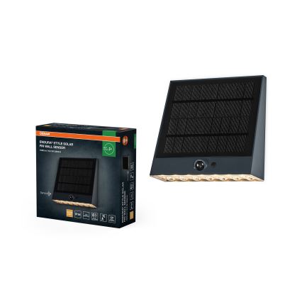 Osram - LED-solcells-vägglampa med sensor ENDURA STYLE LED/10,2W/4,2V 2000 mAh IP54 antracit