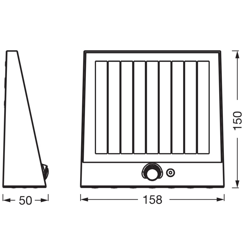 Osram - LED-solcells-vägglampa med sensor ENDURA STYLE LED/10,2W/4,2V 2000 mAh IP54 antracit