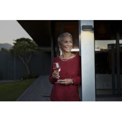 Osram - Dimbar solcellsdriven väggarmatur med sensor ENDURA STYLE LED/10,7W/4,2V 2000 mAh IP65 antracit