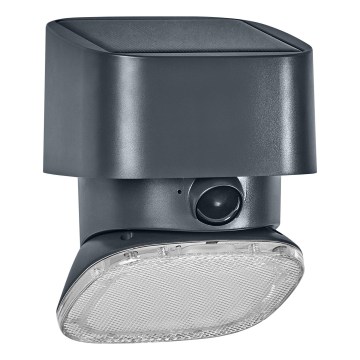 Osram - LED solcellsvägglampa med sensor ENDURA STYLE LED/10,3W/4,2V 2000 mAh IP54 antracit