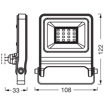Osram - LED-strålkastare ENDURA LED/10W/230V 4000K IP65