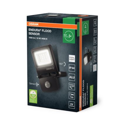 Osram - LED-strålkastare med rörelsesensor ENDURA LED/10W/230V 4000K IP44