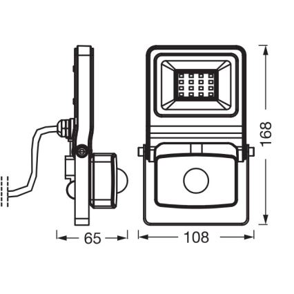 Osram - LED-strålkastare med rörelsesensor ENDURA LED/10W/230V 4000K IP44