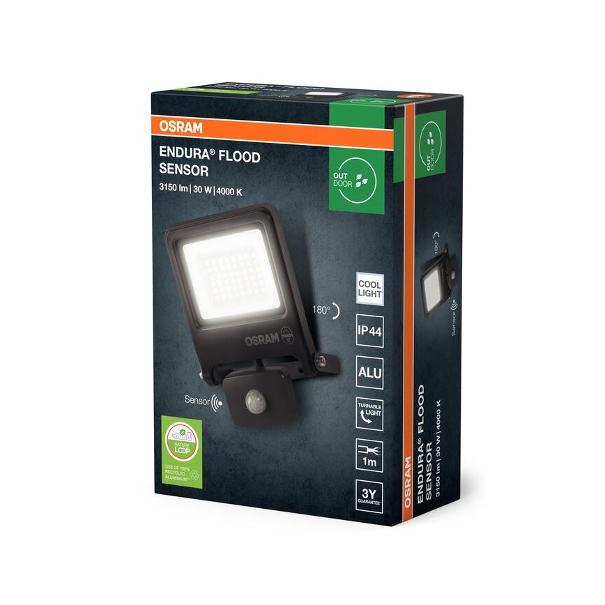 Osram - LED-strålkastare med sensor ENDURA LED/30W/230V IP44