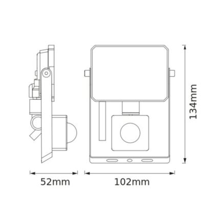 Osram - LED-strålkastare med sensor FLOODLIGHT LED/10W/230V 3000K IP65