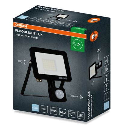 Osram - LED-strålkastare med sensor FLOODLIGHT LED/20W/230V 6500K IP65