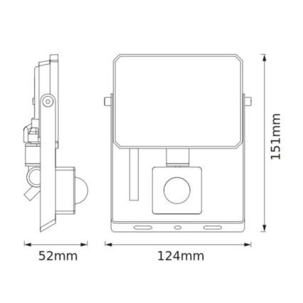 Osram - LED-strålkastare med sensor FLOODLIGHT LED/20W/230V 6500K IP65