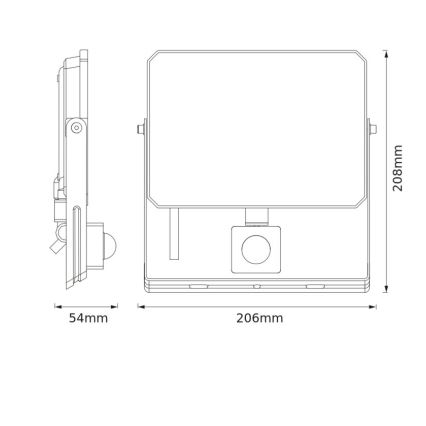 Osram - LED-strålkastare med rörelse- och skymningssensor FLOODLIGHT LED/50W/230V 3000K IP65 svart