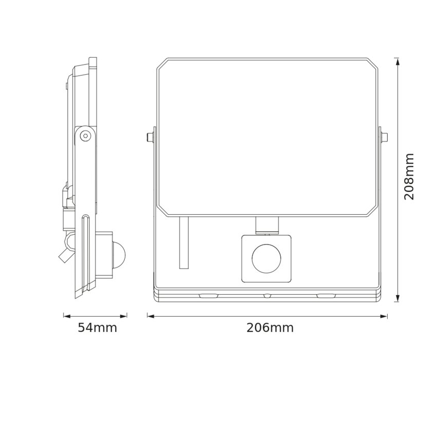 Osram - LED-strålkastare med rörelse- och skymningssensor FLOODLIGHT LED/50W/230V 3000K IP65 svart