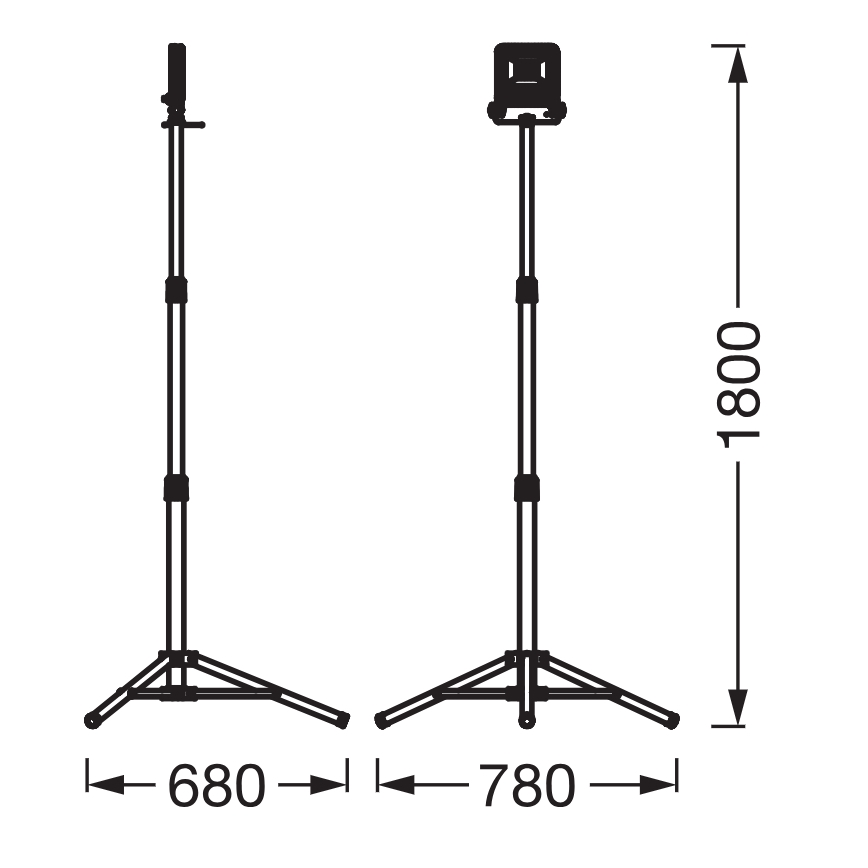 Osram - LED-strålkastare med stativ TRIPOD LED/50W/230V 4000K IP65 orange