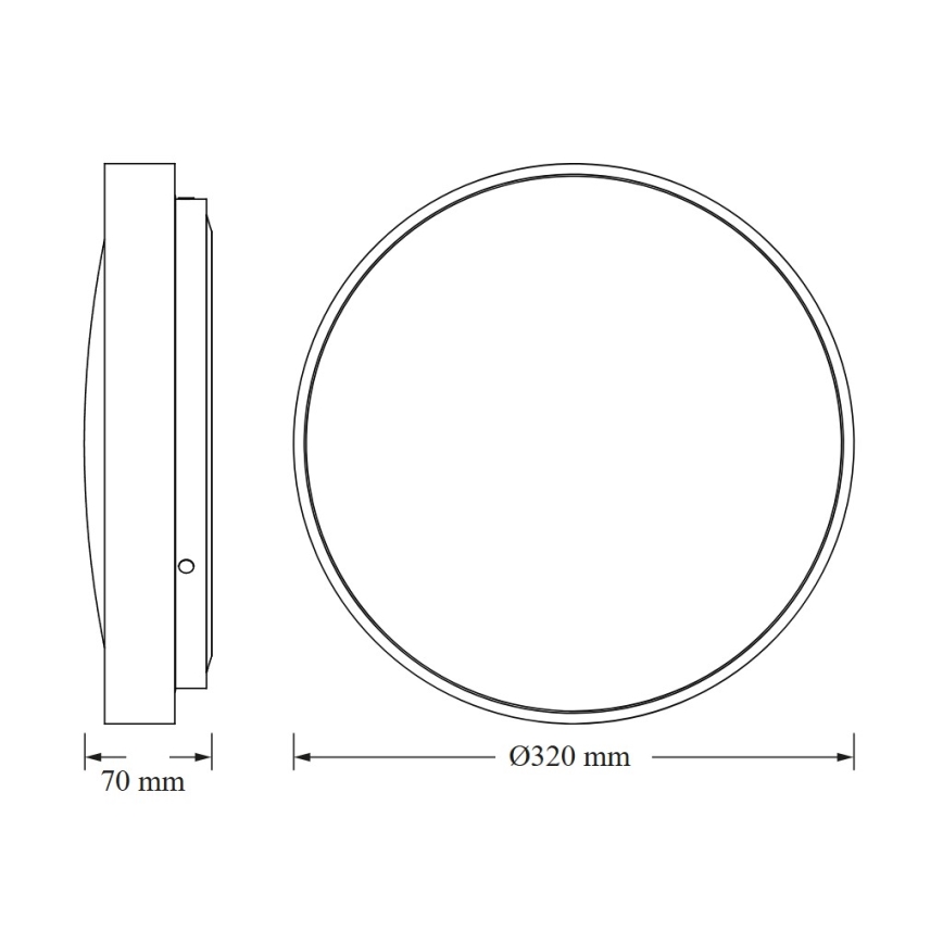 Osram - CEILING LUXO LED-taklampa med skymningssensor, 18 W, 230 V, Ø 32 cm, silver