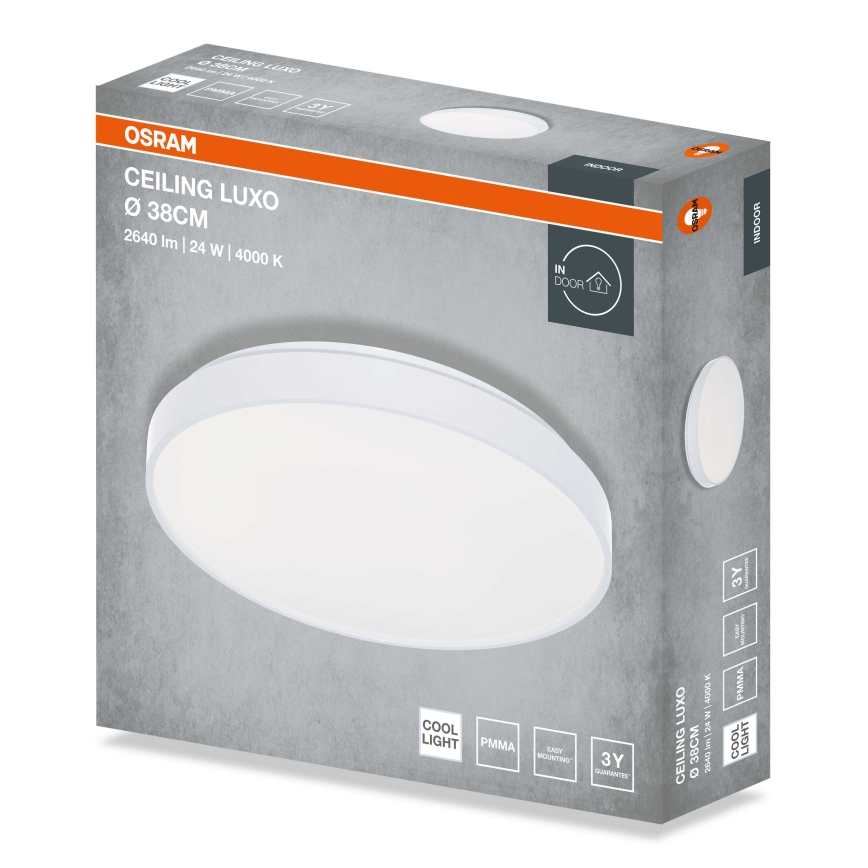 Osram - LED takarmatur CEILING LUXO LED/24W/230V Ø 38 cm, vit