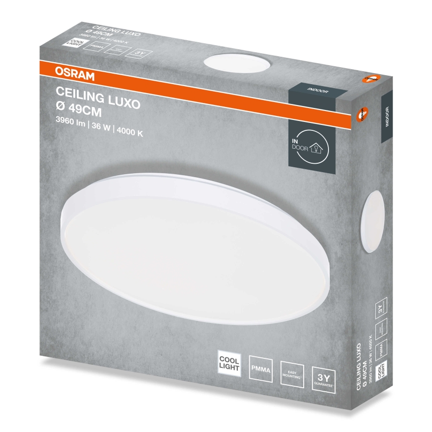 Osram - LED takarmatur CEILING LUXO LED/36W/230V Ø 49 cm vit