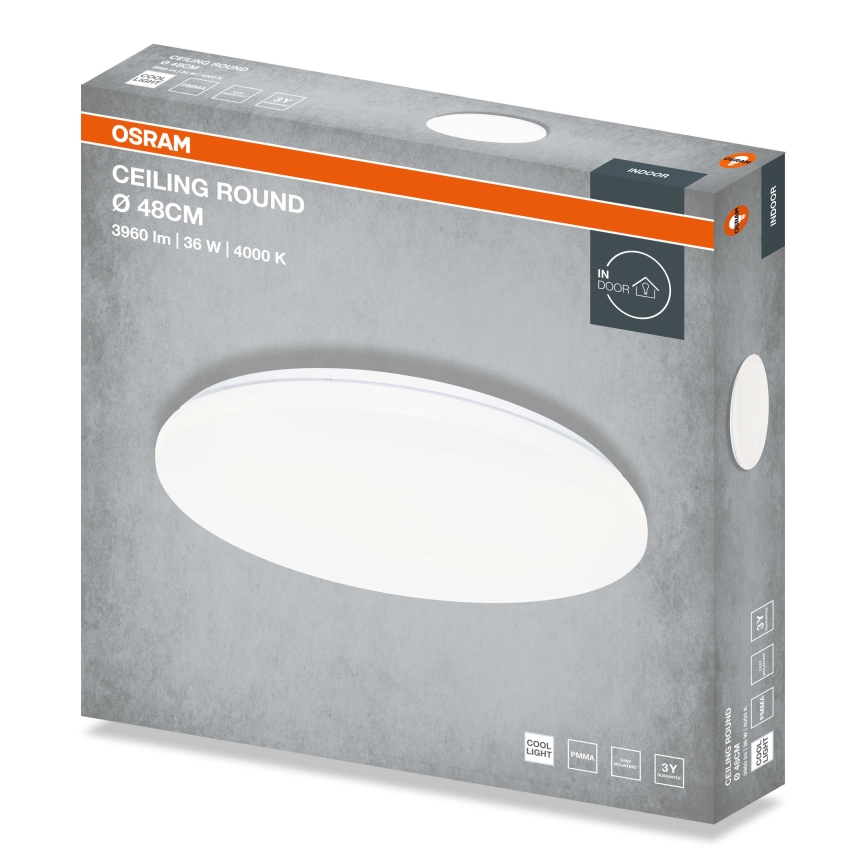 Osram - LED-takarmatur CEILING ROUND LED/36W/230V 4000K Ø48 cm vit