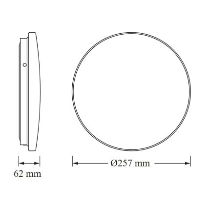 Osram - LED taklampa för badrum CEILING ROUND LED/12W/230V 6500K Ø 26 cm IP44 vit