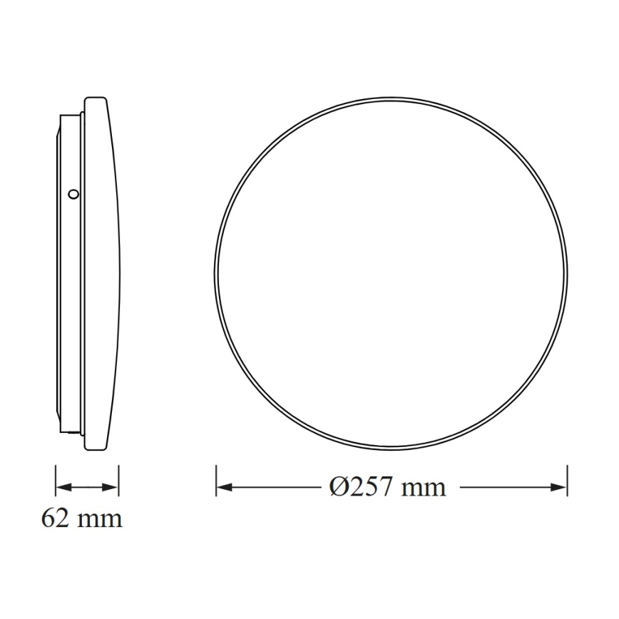 Osram - LED taklampa för badrum CEILING ROUND LED/12W/230V 6500K Ø 26 cm IP44 vit