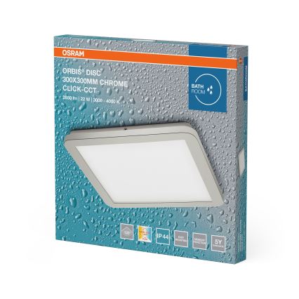 Osram - LED badrumsarmatur ORBIS DISC LED/22W/230V 3000/4000K 30x30 cm IP44 rostfritt stål